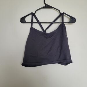 Aerie Gray Sleeveless Crop Tank Top